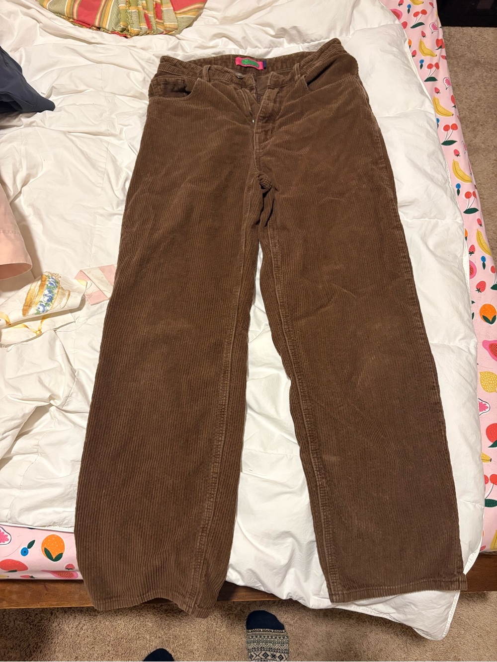 Empyre Pants Carafe Brown Corduroy Tori Baggy 90s Skate Straight Y2K Women Sz 6